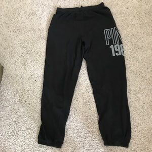 Pink full length sweatpants